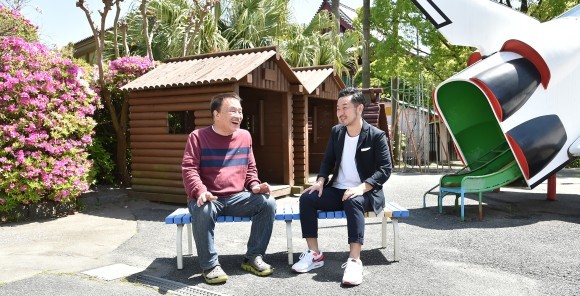 園長の玉木弁立先生。インタビュアーはリンクエイジの大野。