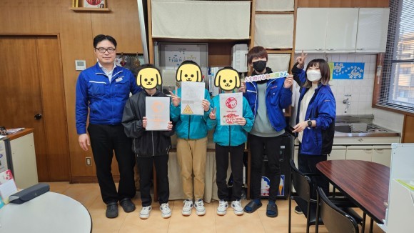 山田中学校学生の職場体験