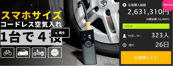 自動車メーカー製作本格空気入れ【Smart Mini】