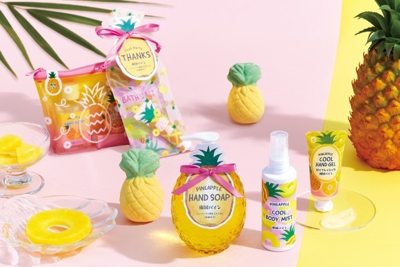 パイナップルの香りとひんやり感を楽しむ、夏のハンド＆ボディーケア『フルーツの森　南国パイン』