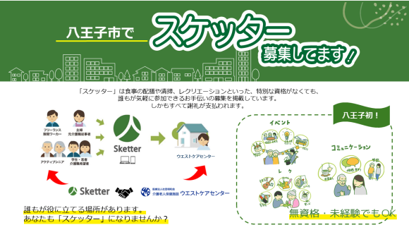 八王子市でスケッターを募集しております