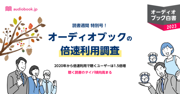 オーディオブックの倍速再生、4年間で1.5倍に増加！聴く読書でも「タイパ」ニーズ高まる＜オーディオブック白書2023＞