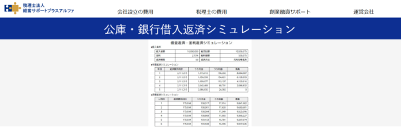 公庫・銀行借入返済シミュレーション