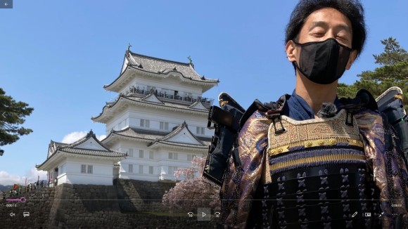 甲冑を纏っての小田原城登城時