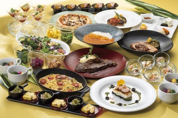 東京都内で生産された東京農家野菜や、日本各地の夏の野菜が楽しめる夏の「アイコニックランチブッフェ」