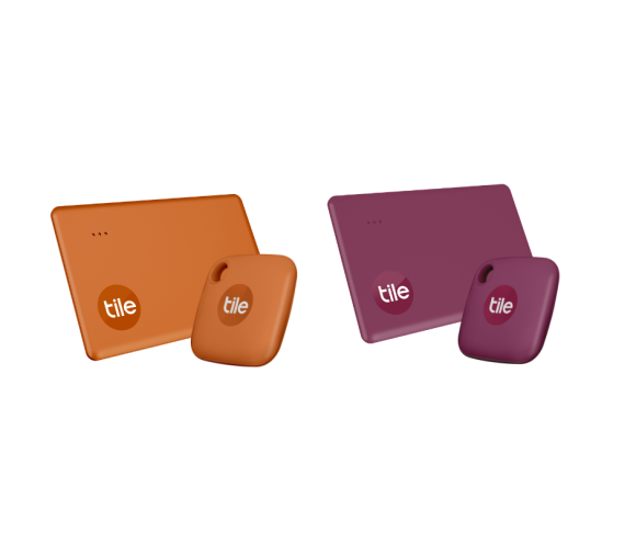 紛失防止タグTile_バーントオレンジ_メルロー