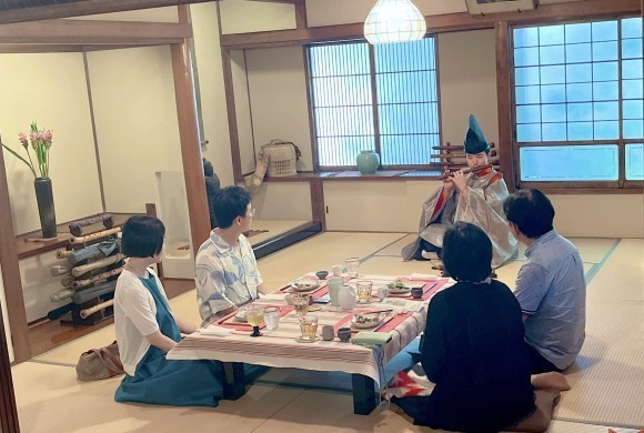 「伍徳の会－晩夏涼風」にて、龍笛の澄んだ音が響く