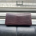 クロコダイル無双オールレザー長財布ワイン