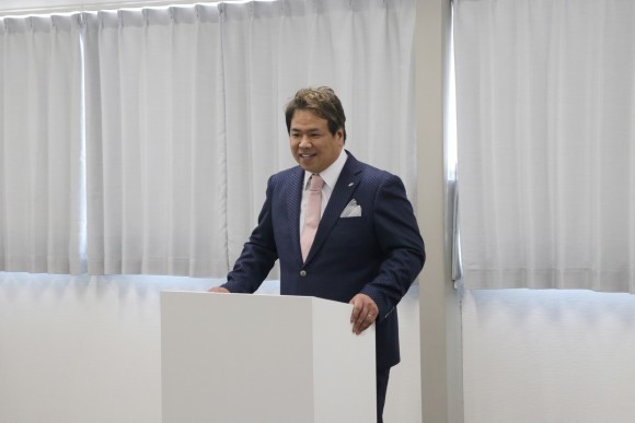 舟掛副社長挨拶の様子