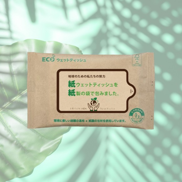 [出典 : アドティッシュのサイト「紙ウェットティッシュ(小ロット・既製品)]