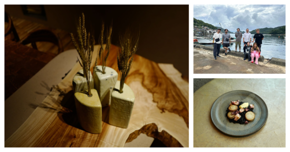 ホエイを使った花器／規格外のイカを使ったパスタ／熊野・尾鷲の漁師たちと一緒に