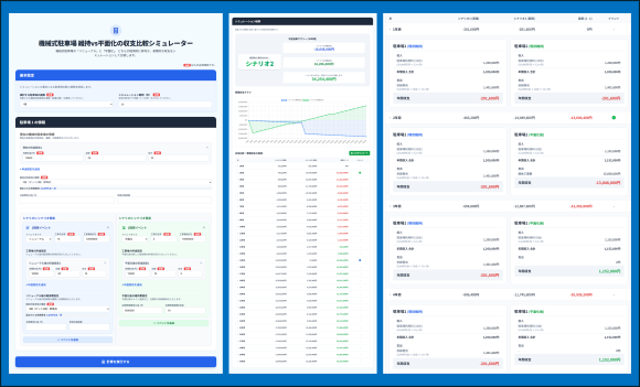 機械式駐車場の「維持vs平面化」収支比較が一目でわかる！
