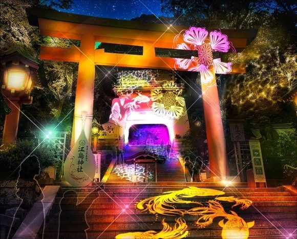 江の島灯籠2024 KV（瑞心門）