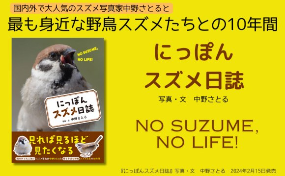 見れば見るほど 見たくなる『にっぽんスズメ日誌』が2月15日発売