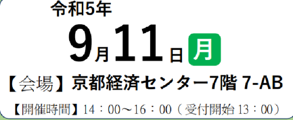 開催日：時間：場所
