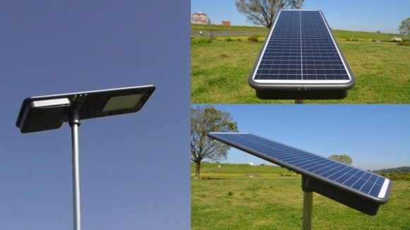 大型ソーラー式街灯（地上８M）