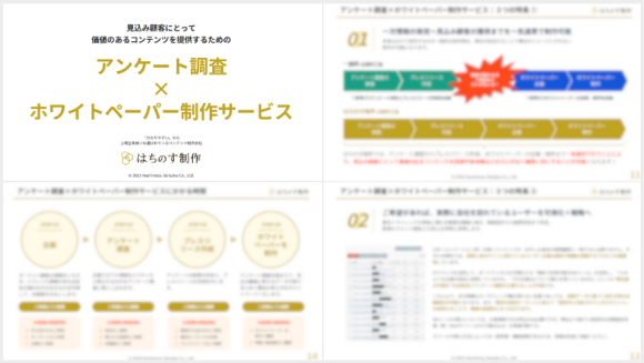 株式会社はちのす制作「アンケート調査×ホワイトペーパー制作サービス」