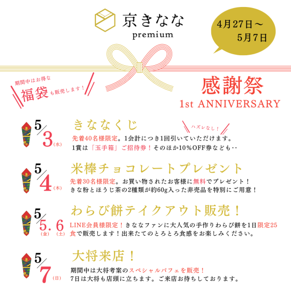 1周年イベントスケジュール