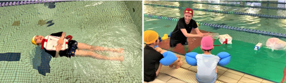 万が一の水難事故に備える  ジュニアスイミングスクール会員向け「着衣泳レッスン」及び 地域住民に向けた「着衣泳教室」を実施