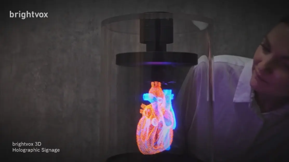 brightvox ３Dホログラムがテレポーテーションするサイネージ