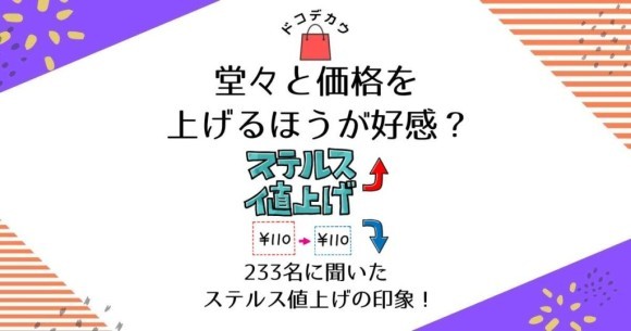 ステルス値上げの印象調査