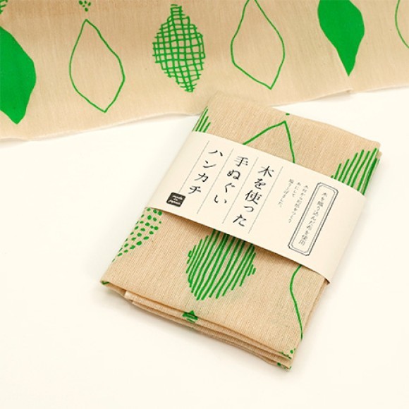 木を使った手ぬぐいハンカチ
