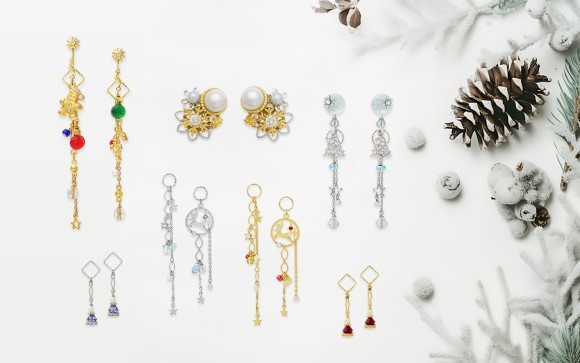 クリスマスをイメージしてデザインした新作のクリスマス限定アクセサリー