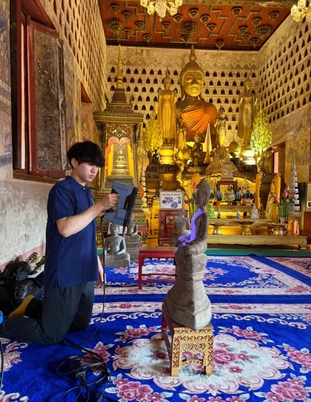 仏像3Dスキャン状況