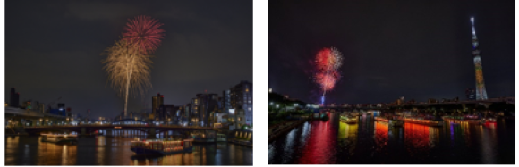 隅田川花火大会の様子