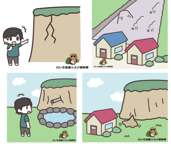 がけ崩れの前兆現象