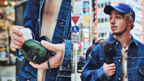バッグに装着して移動中のユーザビリティを高める 高性能イヤホンを守る「収納ポーチ」