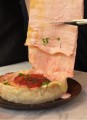一枚麺の明太パスタシカゴピザ