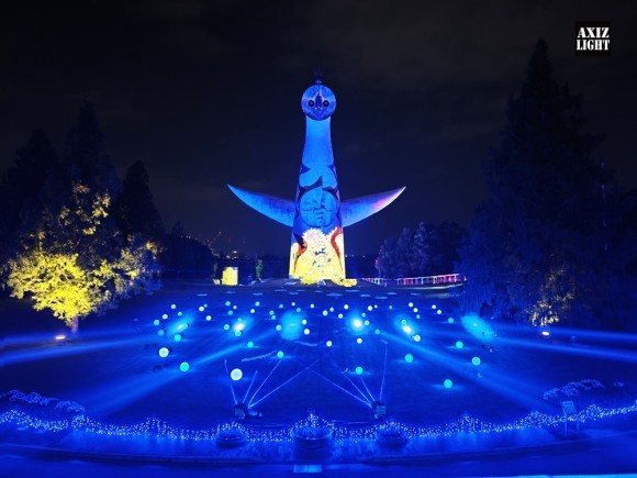 万博記念公園ライトアップ 過去開催時の様子 ー AXIZLight演出
