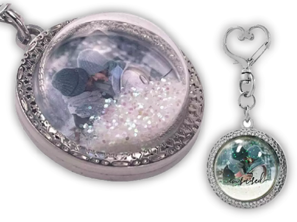 3D・グリッター・ドーム・キーホルダー