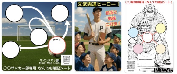 あなたのチームの名前を入れたマインドマッ部を無料待機提供