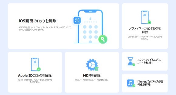 TunesKit iPhone Unlockerのインターフェース