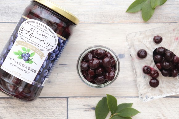 オレゴン州の生ブルーベリーシロップ仕立て