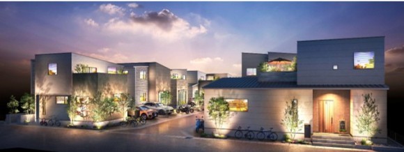 「南流山12プロジェクト ひととき×すみか」　外観パース