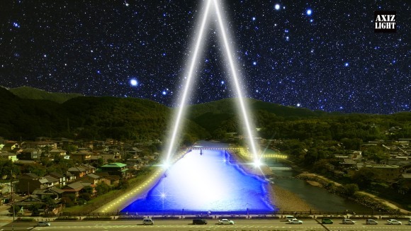 京の七夕in Uji ライトアップ 開催イメージー AXIZLight演出