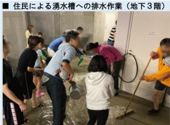 令和元年東日本台風では地下が浸水したタワマンも（出典：国交省）