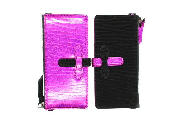 リボーンウォレット・ハープシール/グリッターピンク＆マットブラック吟スリ