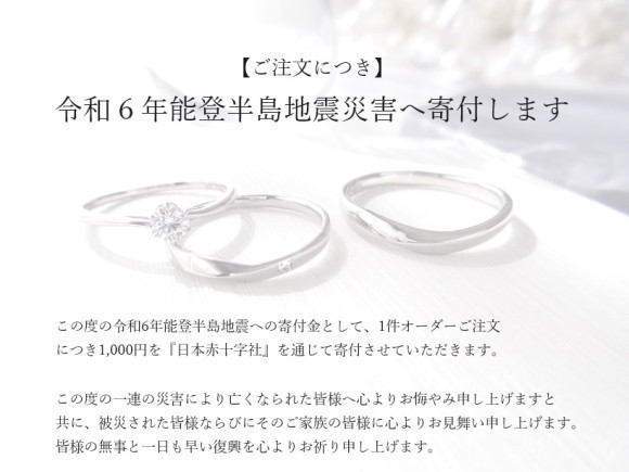 令和6年能登半島地震への寄付活動として、1件ご注文につき1,000円を日本赤十字社を通じて寄付させていただきます。