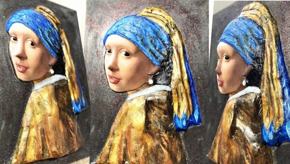 フェルメールの絵画を立体肖像に