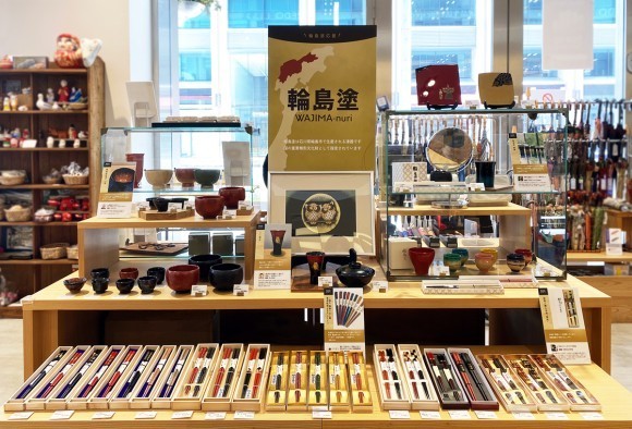 輪島塗の販売応援コーナー「輪島塗 WAJIMA-nuri」