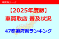 【2025年度版】車買取店普及状況　47都道府県ランキング