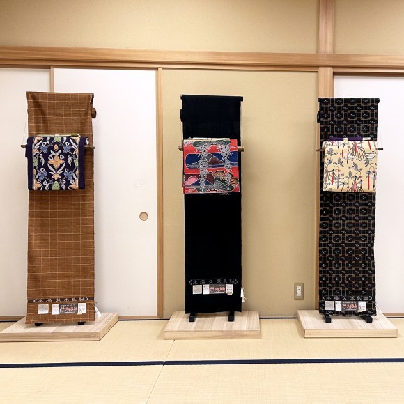 久米島紬と帯の山本流コーディネート