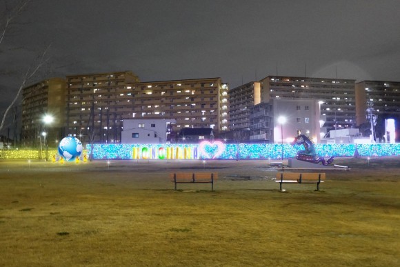 此花区イルミネーション デザインイメージ ー AXIZLight演出の正蓮寺川公園