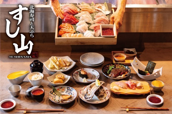 【華やかで上品な鮨と天ぷらをより気軽に】「北海寿司と天ぷら すし山 新宿」にて、旬鮮魚と多彩な旬の味覚を愉しめるコースをリニューアル