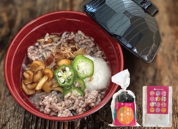 花かつお使用「年越しわんこの蕎麦」「七草粥」