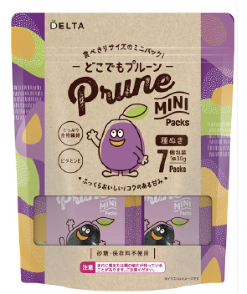 いつでも食べられるプルーンのミニパック７袋入り『どこでもプルーン』